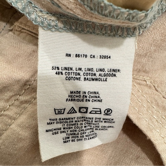 Anthropologie Pilcro And The Letterpress Cream Linen Cotton Pants 6 - Picture 14 of 15